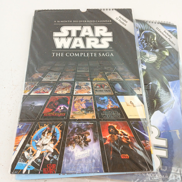 4X Star Wars 16-Month Oversized Calendars 2011–2014 Includes Exclusive Poster - Picture 3 of 12